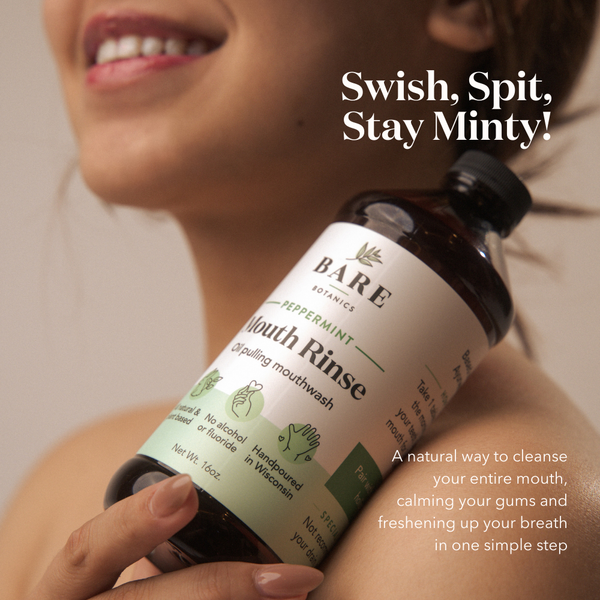 Peppermint Oil Pulling Mouth Rinse