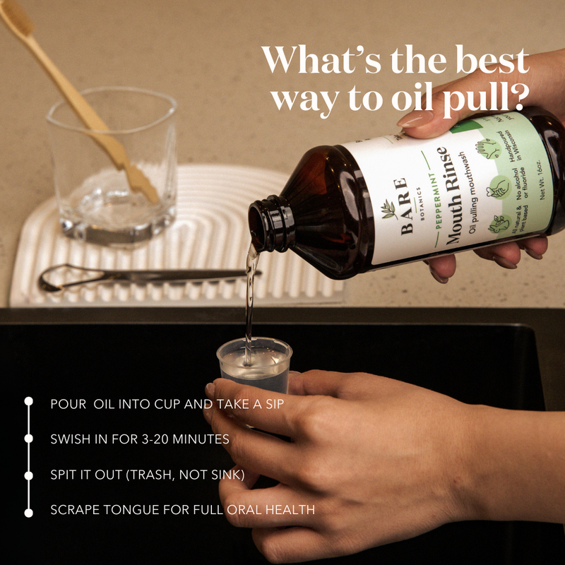 Peppermint Oil Pulling Mouth Rinse