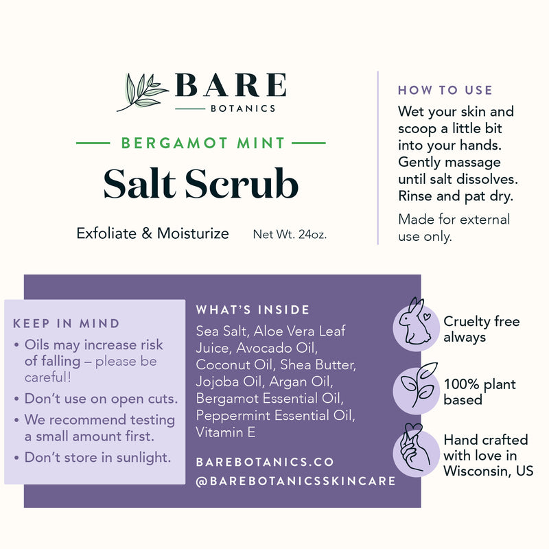 Bergamot Mint Small Batch Body Scrub