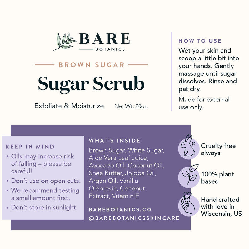 Brown Sugar Coconut Vanilla Small Batch Body Scrub