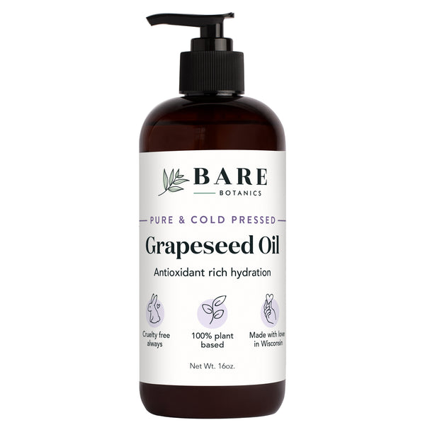Cold Pressed Grapeseed Oil Bare Botanics Skincare