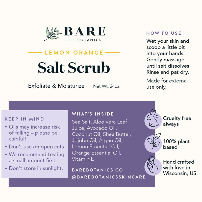 Lemon Orange Small Batch Body Scrub
