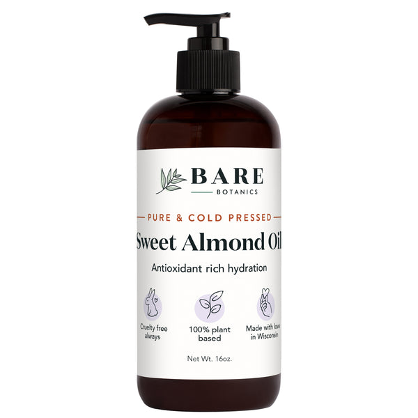 Cold Pressed Sweet Almond Oil Bare Botanics Skincare