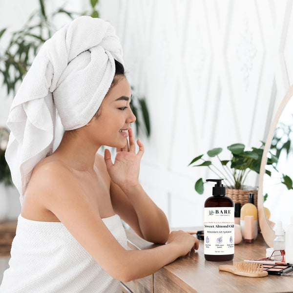 Cold Pressed Sweet Almond Oil Bare Botanics Skincare
