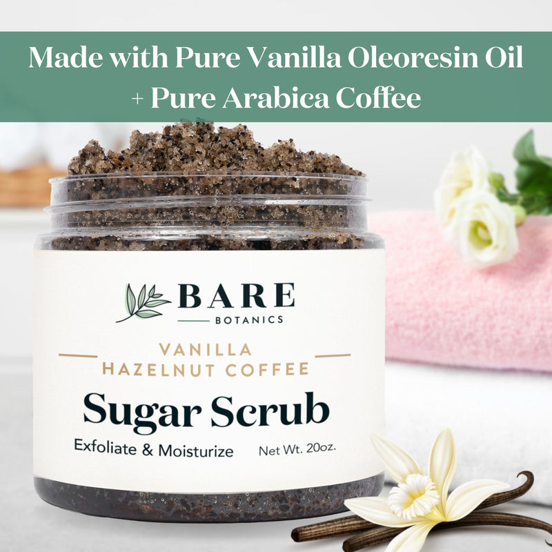 Vanilla Hazelnut Coffee Sugar Small Batch Body Scrub