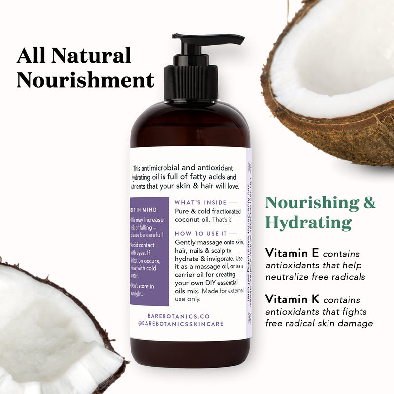 Pure Fractionated Coconut Oil Bare Botanics Skincare